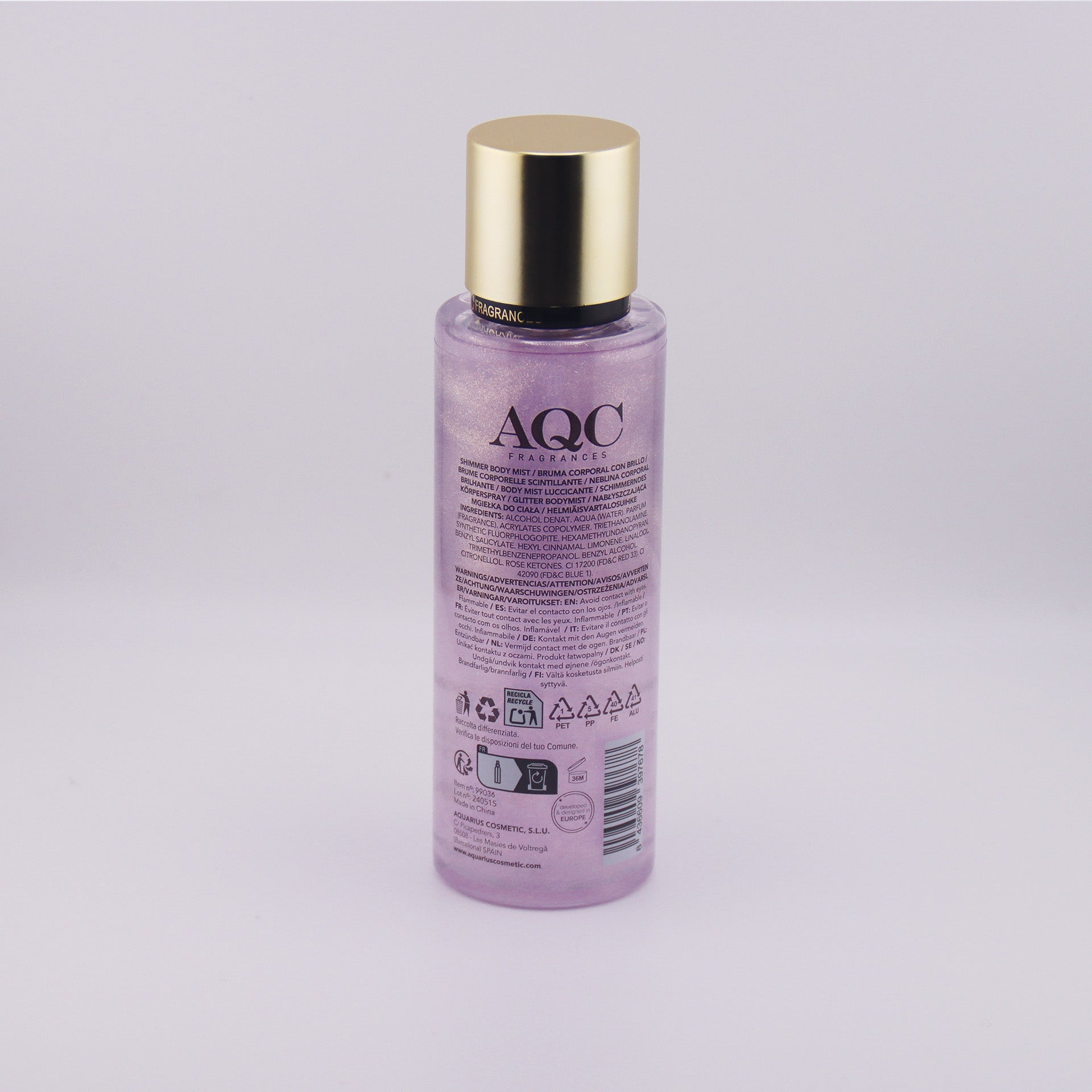 Eau de Parfum Donna Glow Touch Purple with Shimmer di AQC Fragrances.