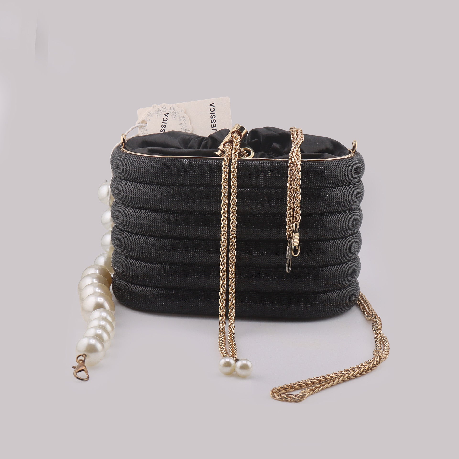 Borsa Donna pochette da sera a secchiello