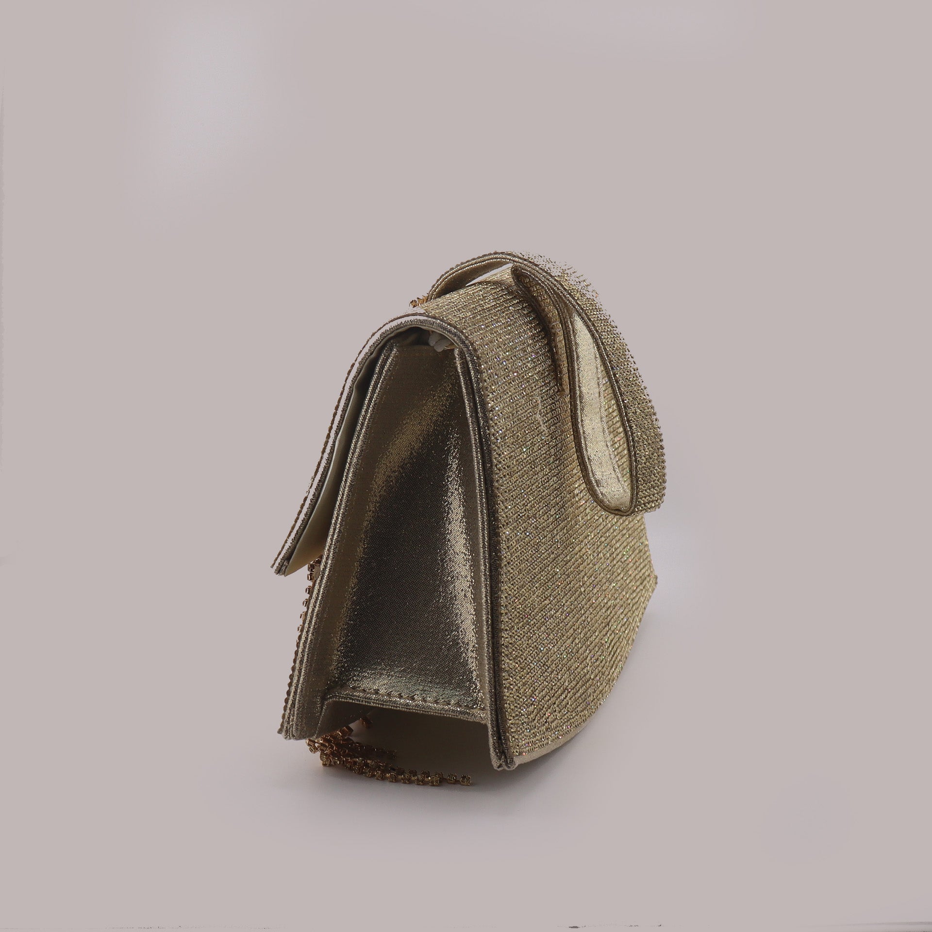 Borsa donna pochette da sera dorata
