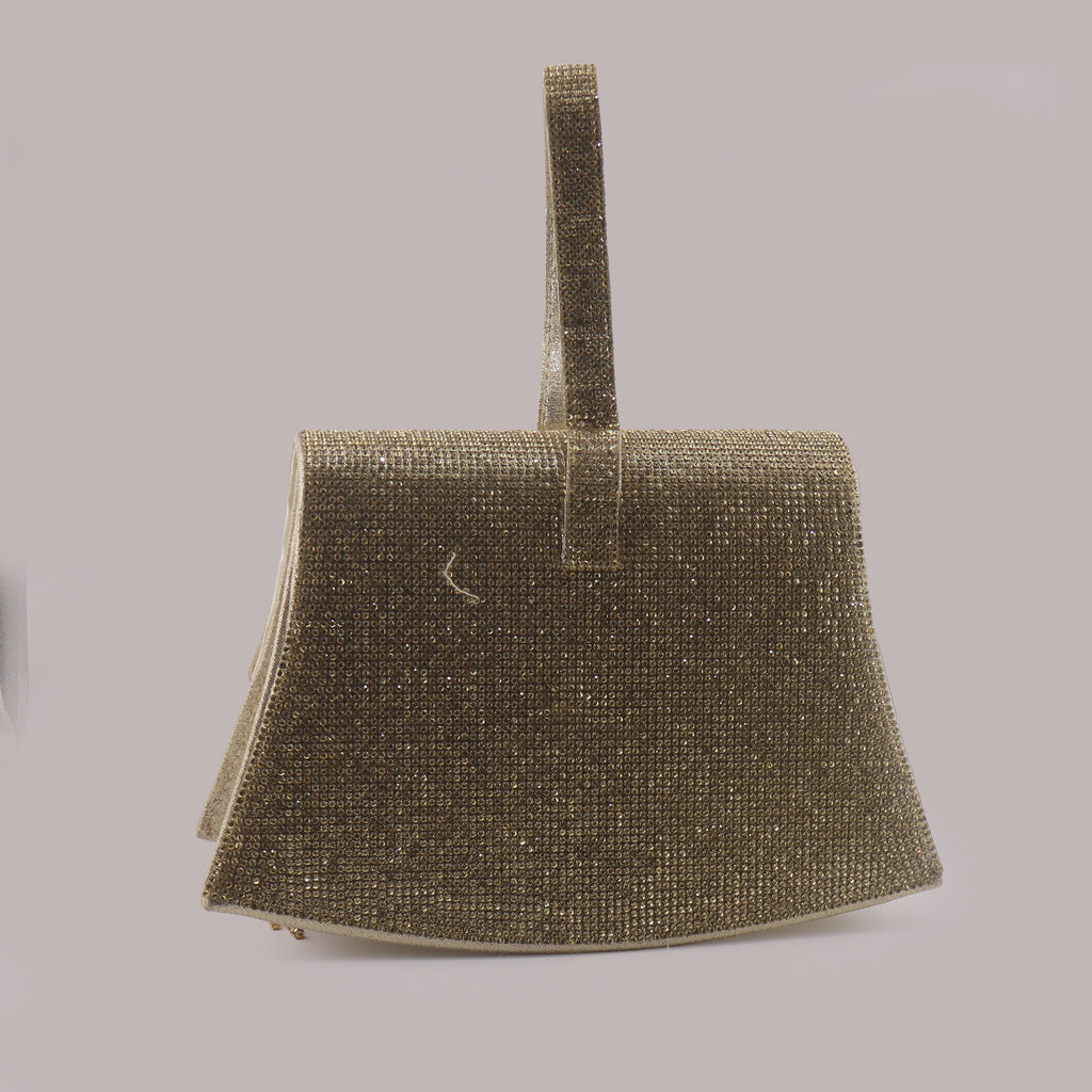 Borsa donna pochette da sera dorata