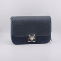 borsa donna pochette da sera blu notte
