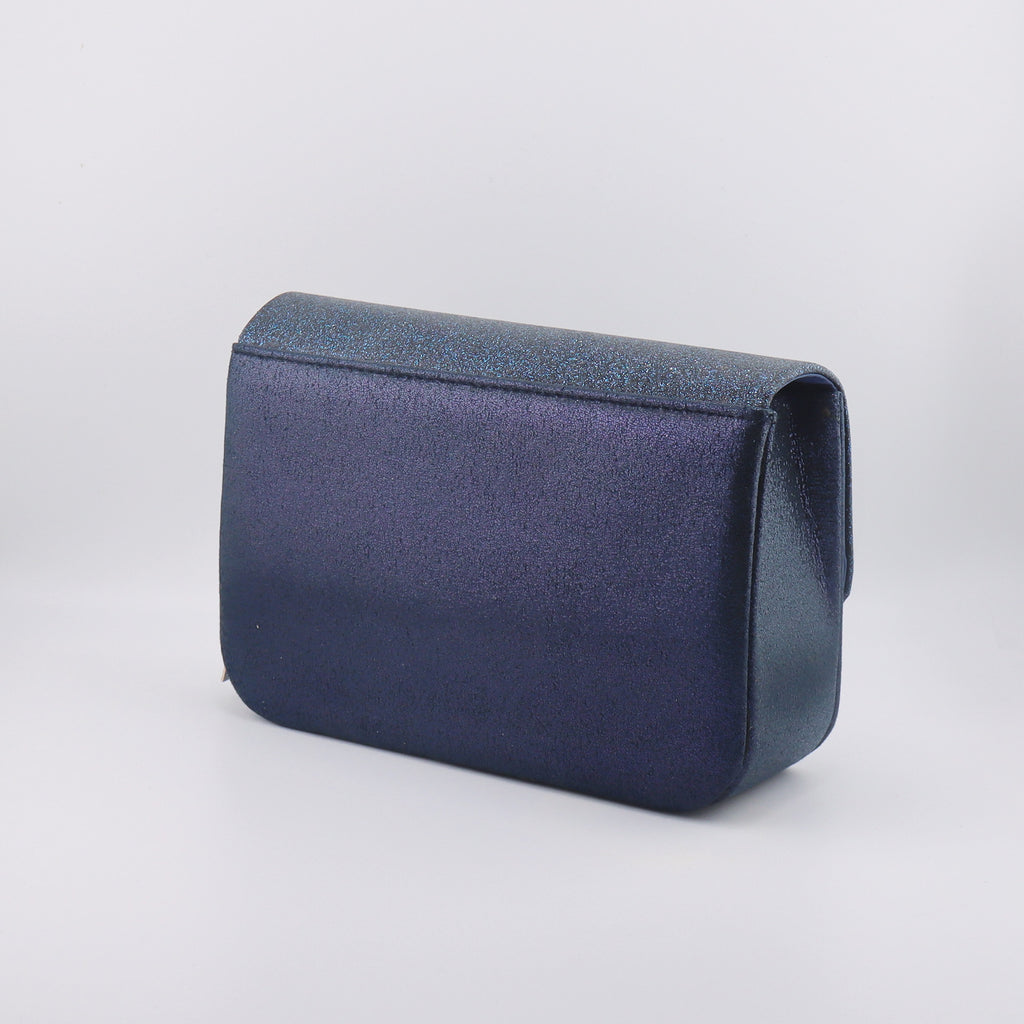 borsa donna pochette da sera blu notte