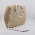 Borsa donna pochette da cerimonia dorata