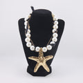 Collana tema marino con perle