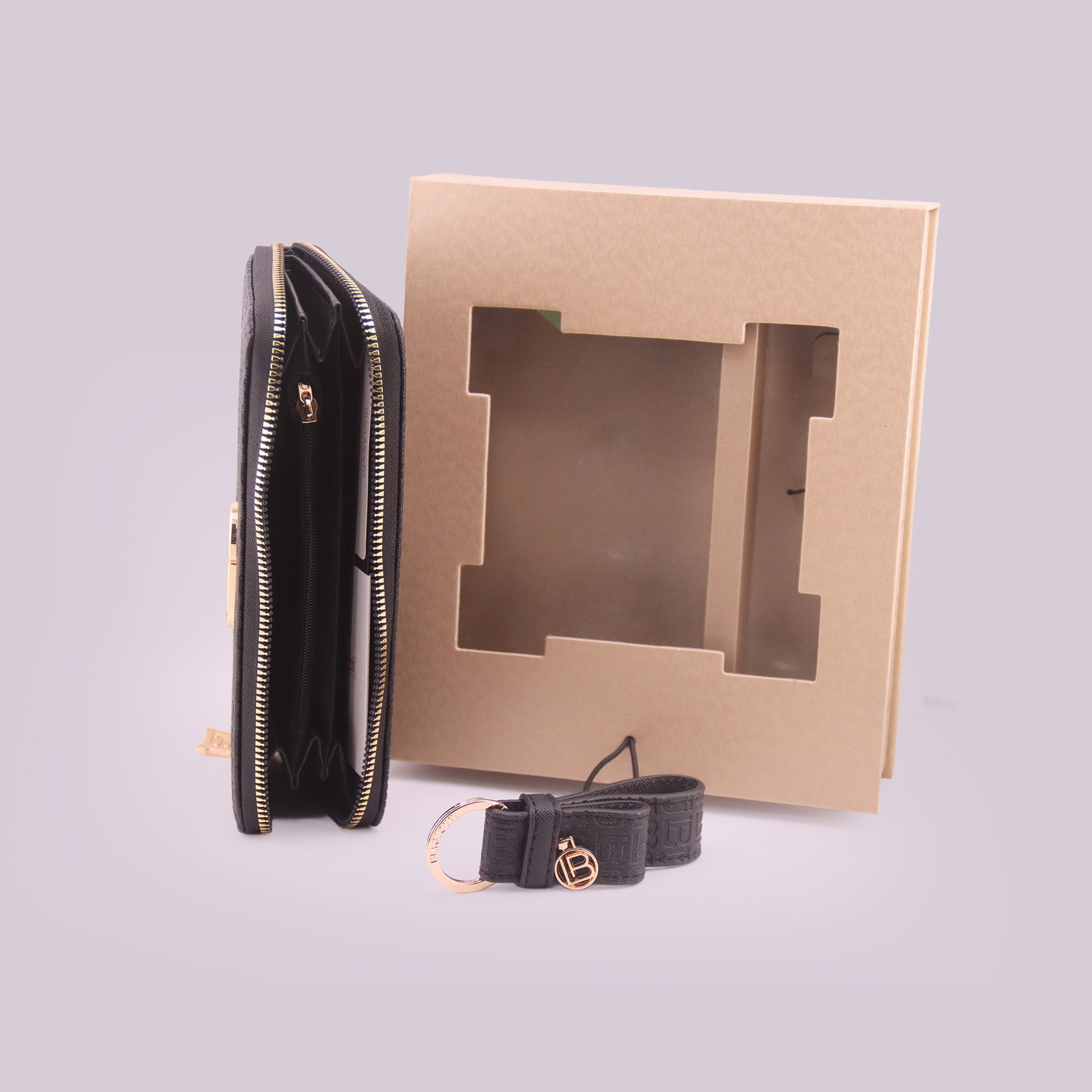 Set regalo modello "zip around" marrone collezione Laura Biagiotti