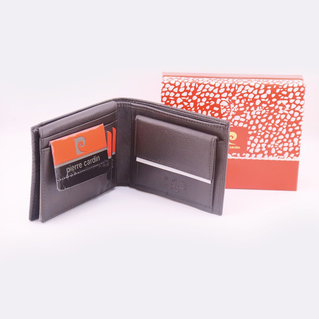 Portafoglio da uomo bifold nero Pierre Cardin