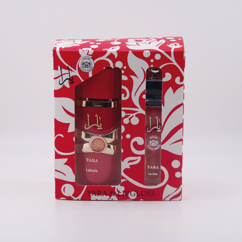 Eau de Parfum set regalo Yara Candy di Lattafa Perfumes + lipgloss